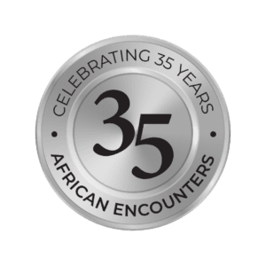 African Encounters 35 years badge